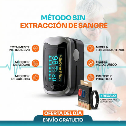 | GlucoCare™ | Monitor de Salud Portátil 3 en 1: Tranquilidad para Todos los Días